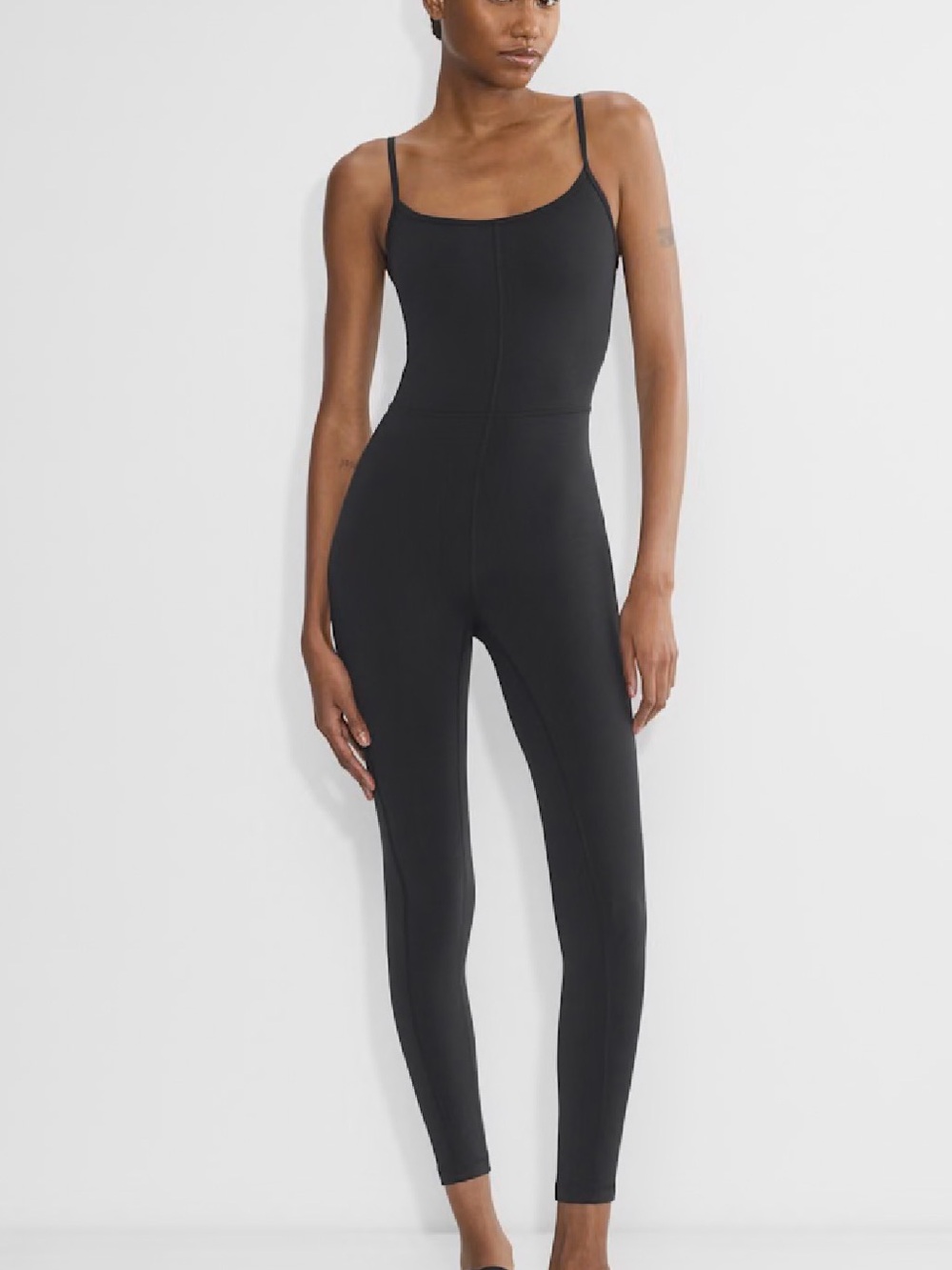 Aritzia TnaAction Sleek Black Slim Jumpsuit